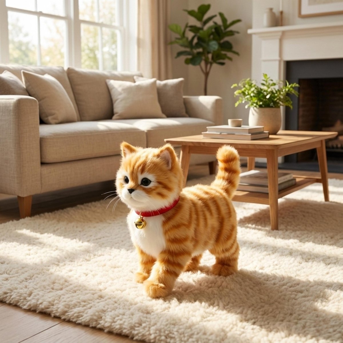 Gatto Giocattolo Interattivo in Peluche con Movimenti Realistici per Bambini