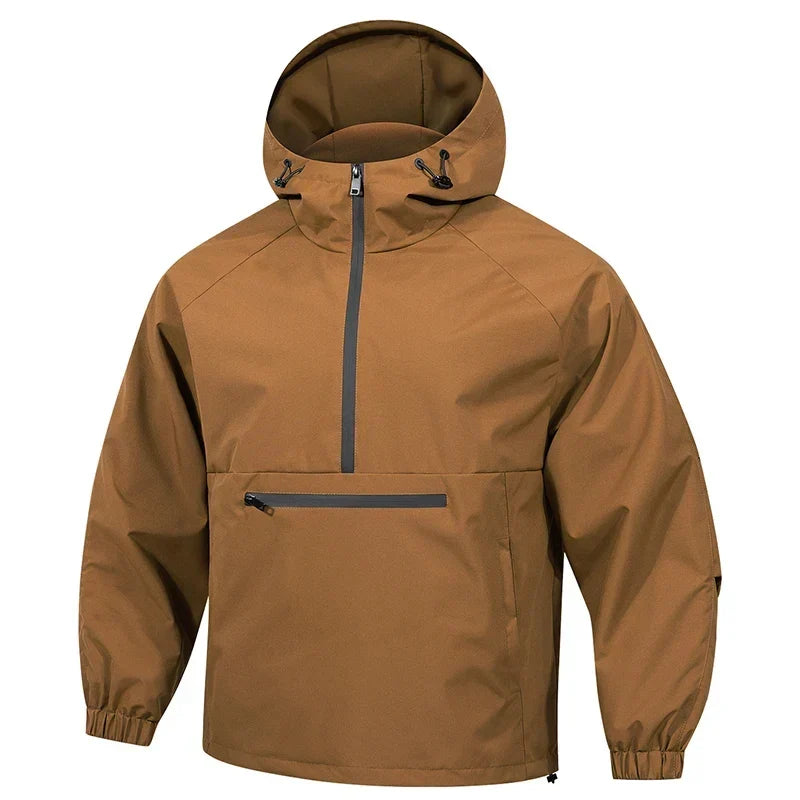 Giacca antipioggia da uomo – giacca impermeabile con cappuccio dal design per tutti i giorni