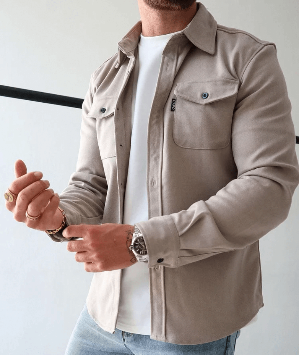 Giacca camicia da uomo moderna