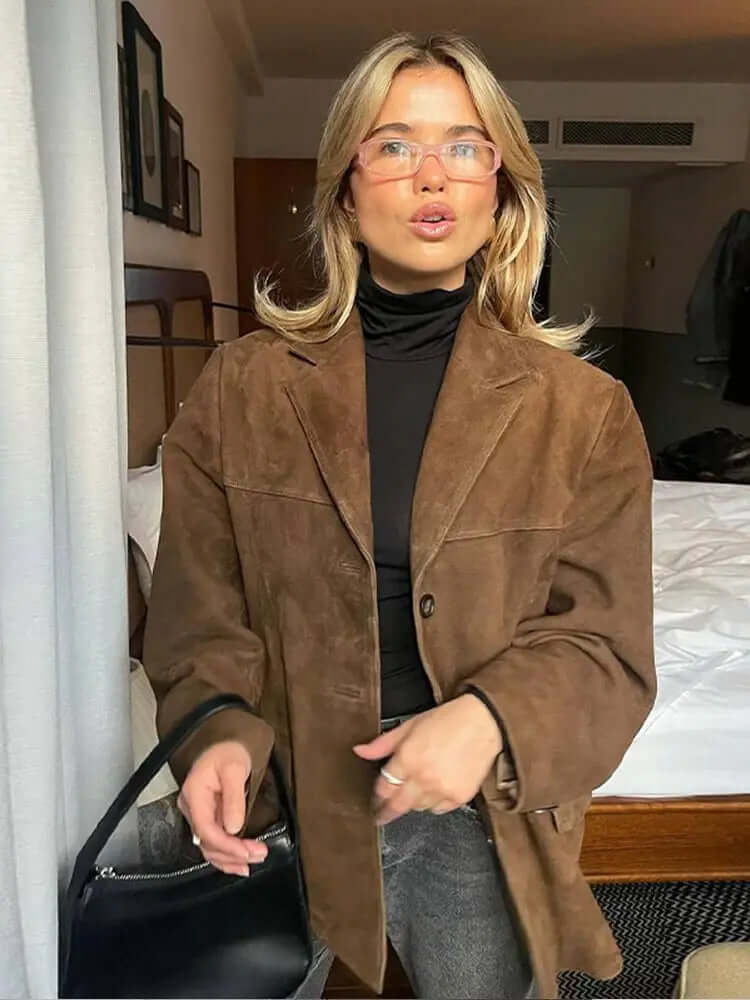 Giacca classica marrone