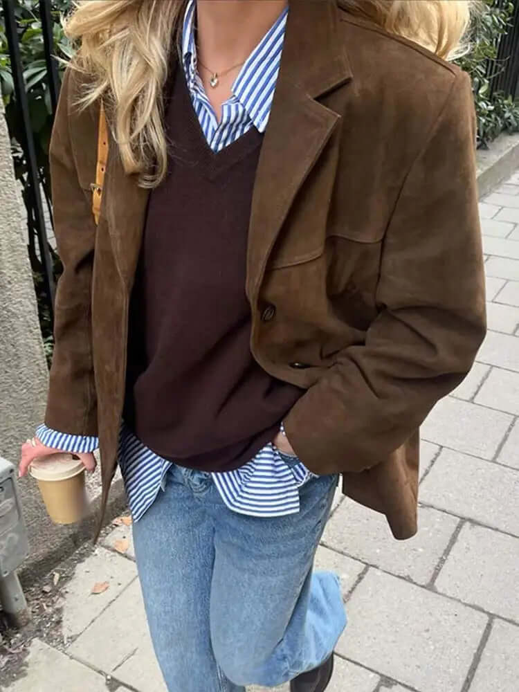 Giacca classica marrone