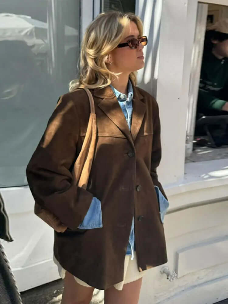 Giacca classica marrone