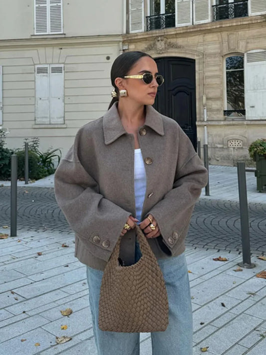 Giacca corta da donna oversized