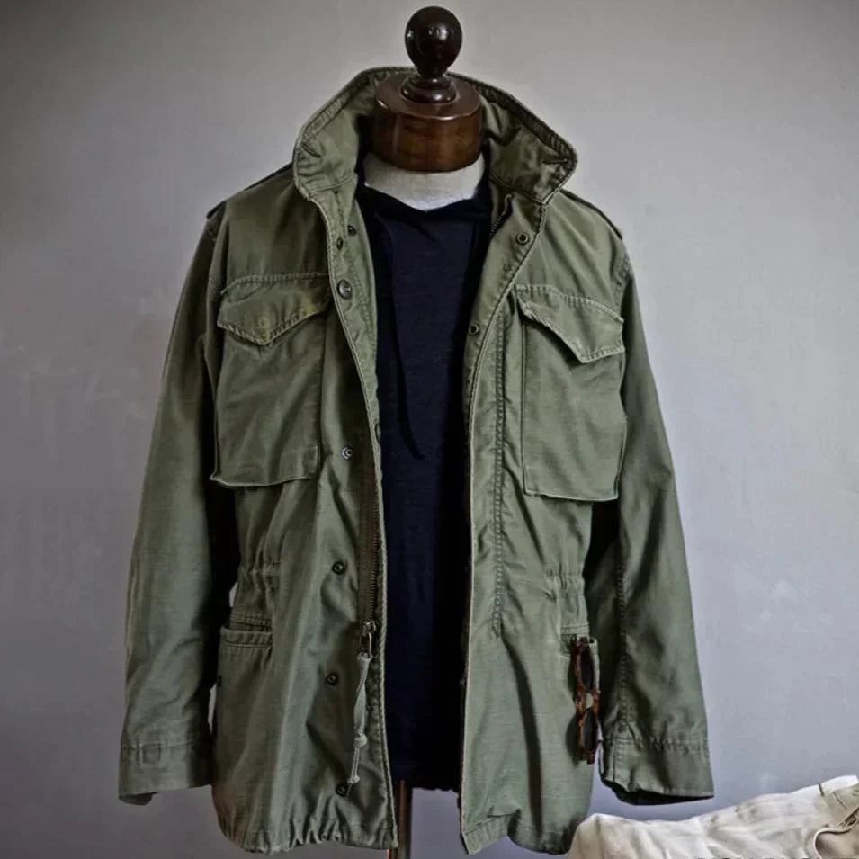 Giacca da campo vintage con vita regolabile
