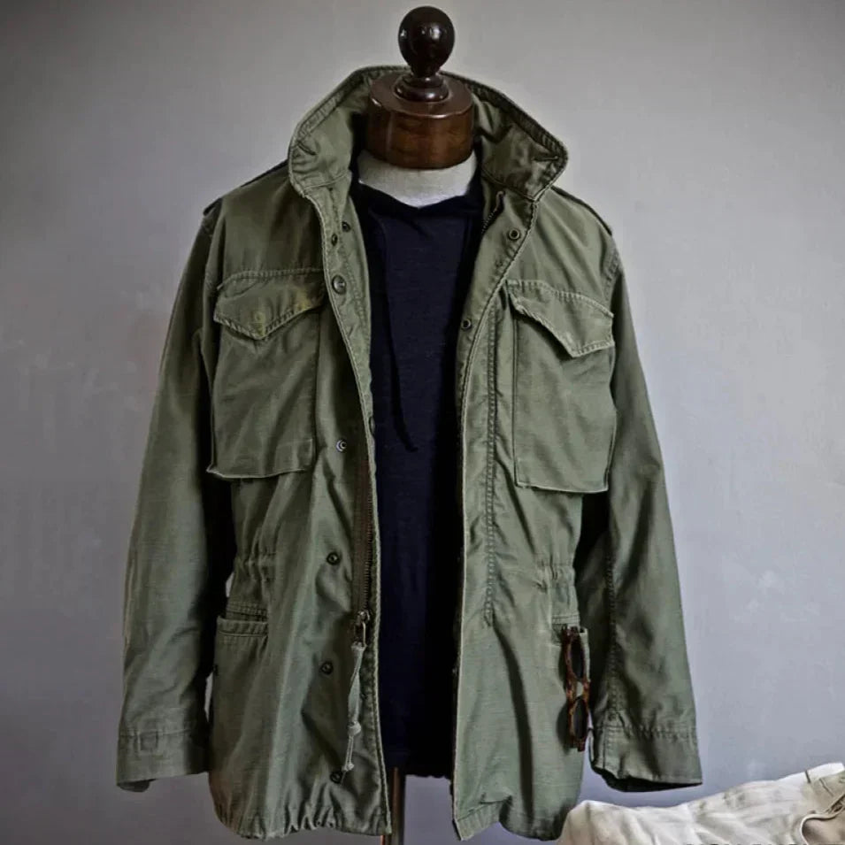 Giacca da campo vintage con vita regolabile