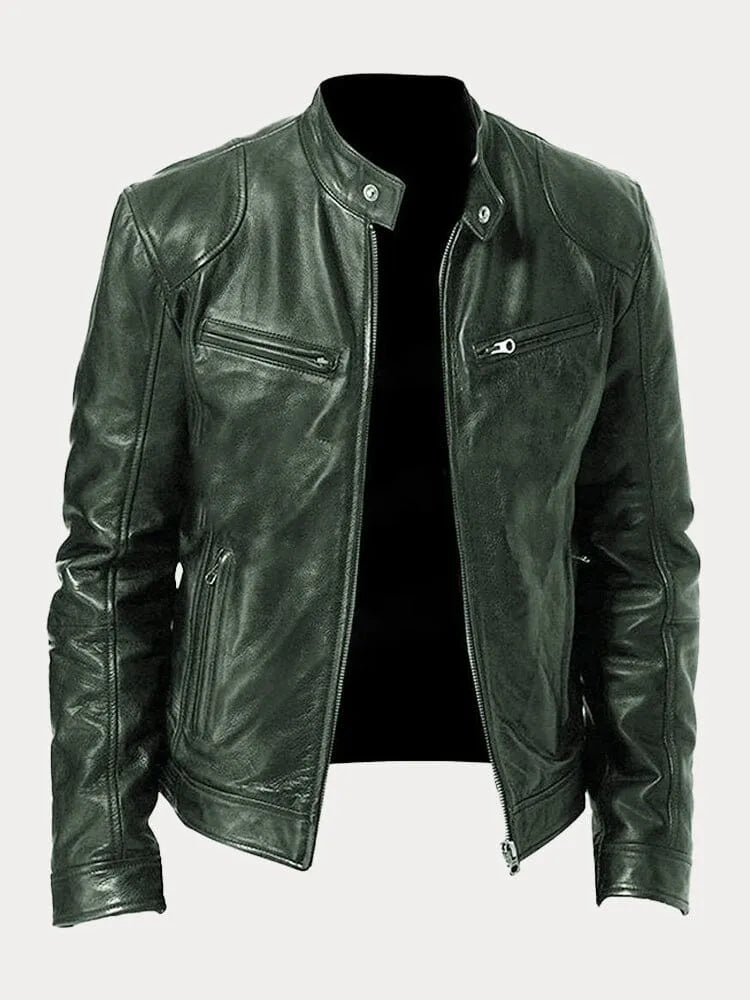 Giacca da moto da uomo slim fit