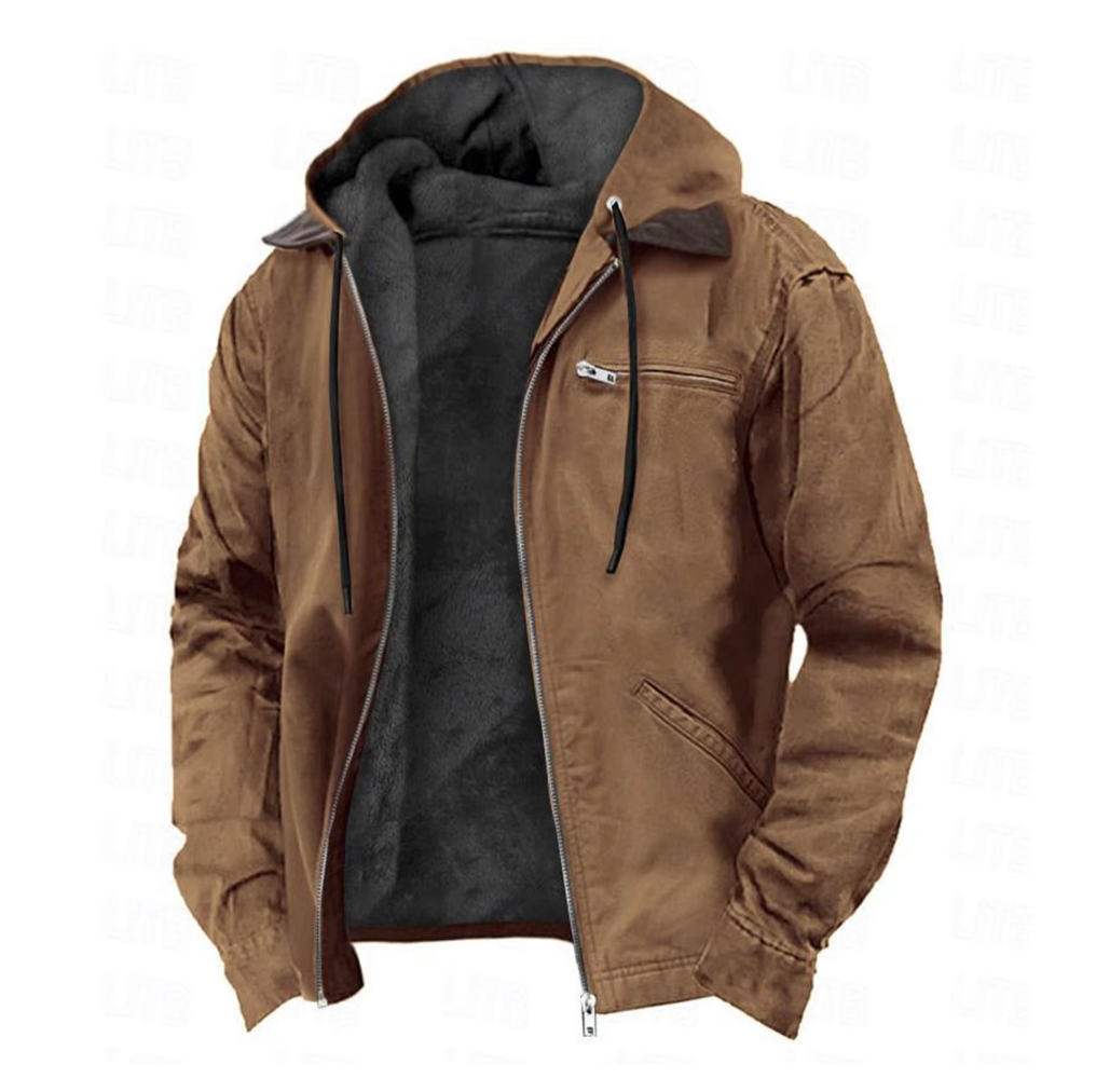 Giacca da Uomo con Cappuccio e Zip