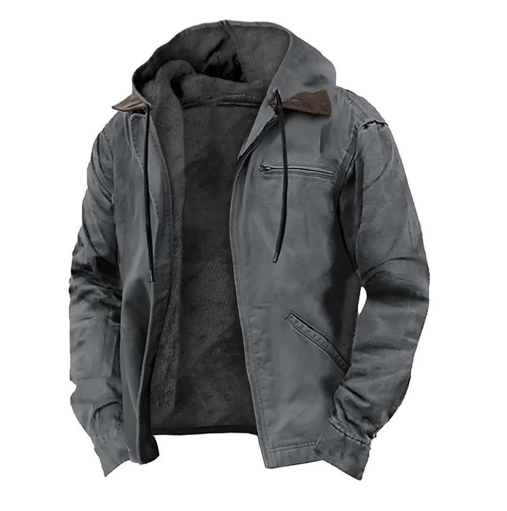 Giacca da Uomo con Cappuccio e Zip