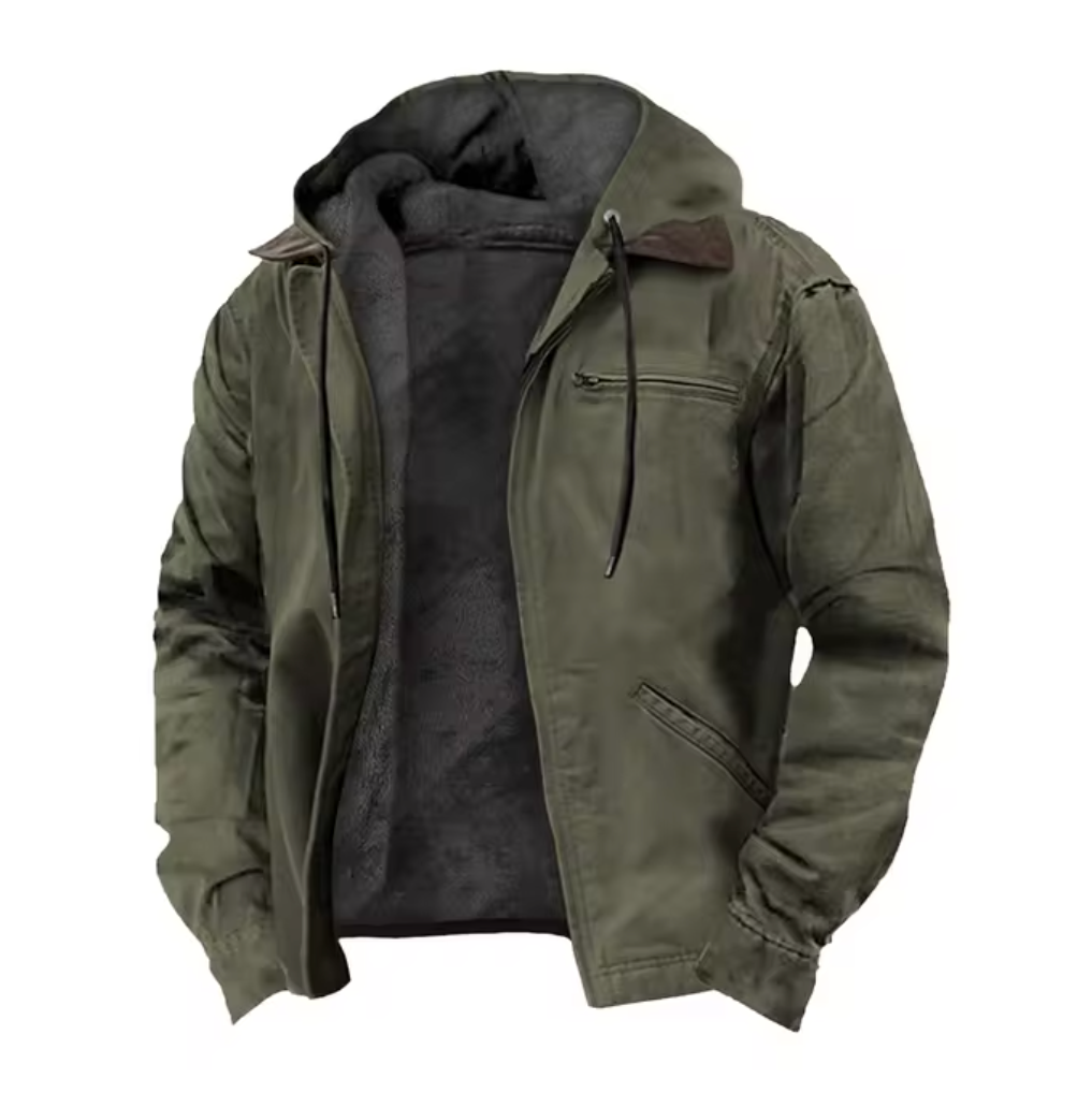 Giacca da Uomo con Cappuccio e Zip