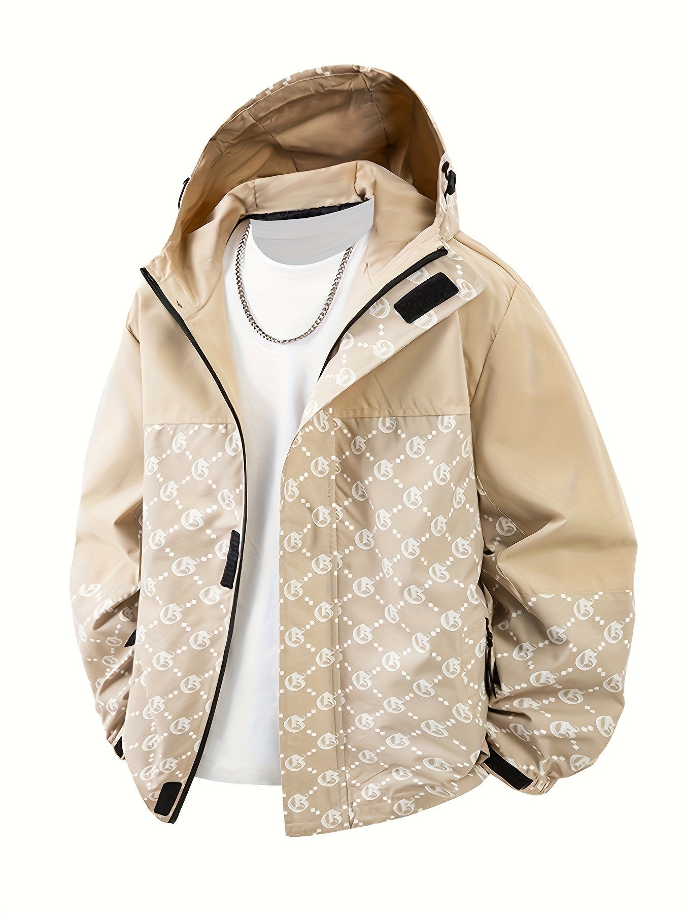 Giacca da Uomo con Cappuccio | Vestibilità Regular | Giacca a Vento con Zip | Look Casual Outdoor