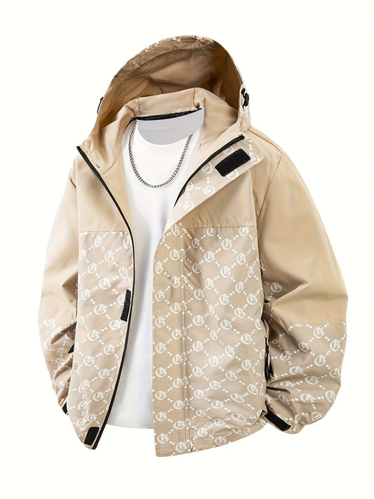 Giacca da Uomo con Cappuccio | Vestibilità Regular | Giacca a Vento con Zip | Look Casual Outdoor