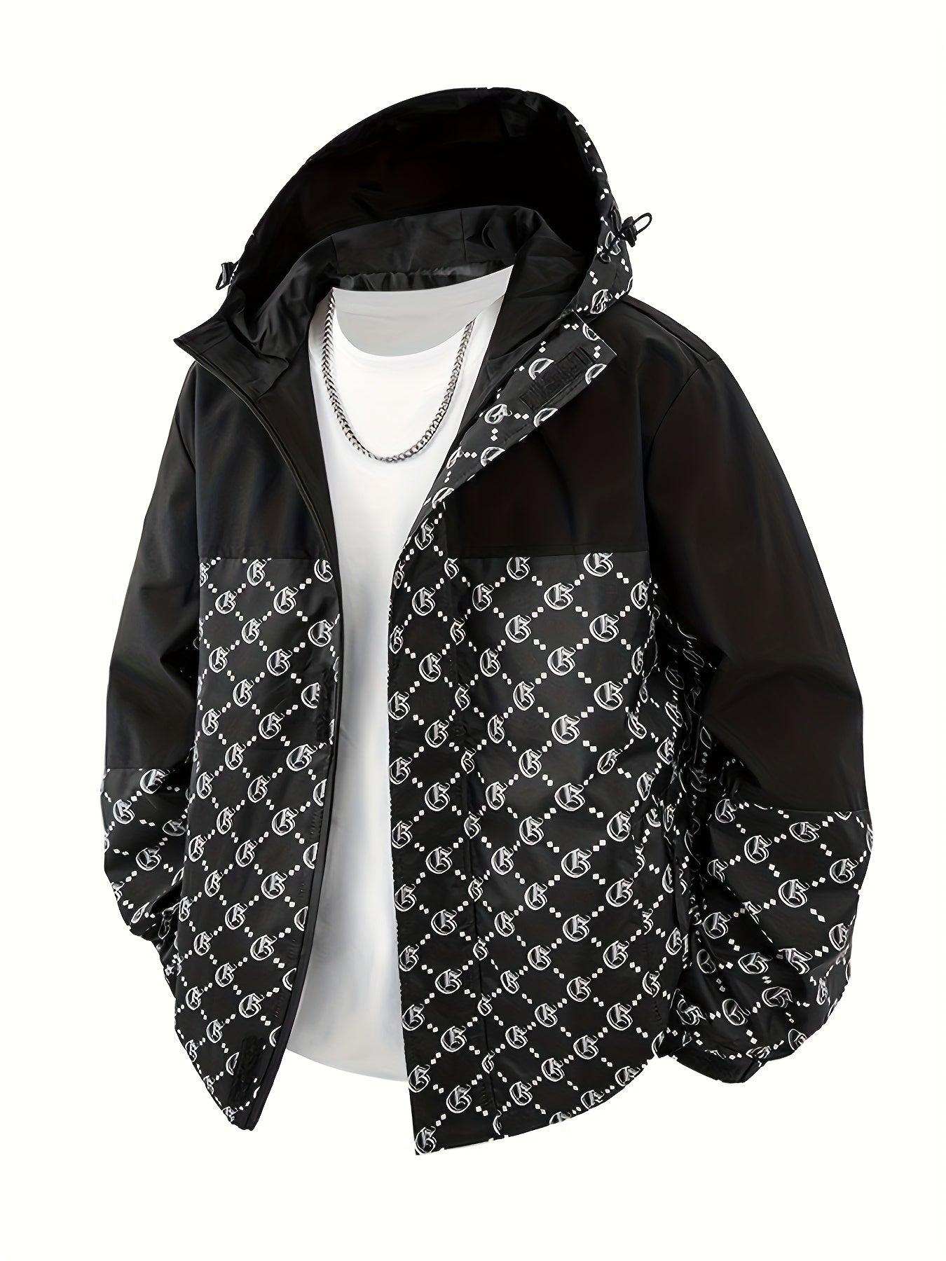 Giacca da Uomo con Cappuccio | Vestibilità Regular | Giacca a Vento con Zip | Look Casual Outdoor