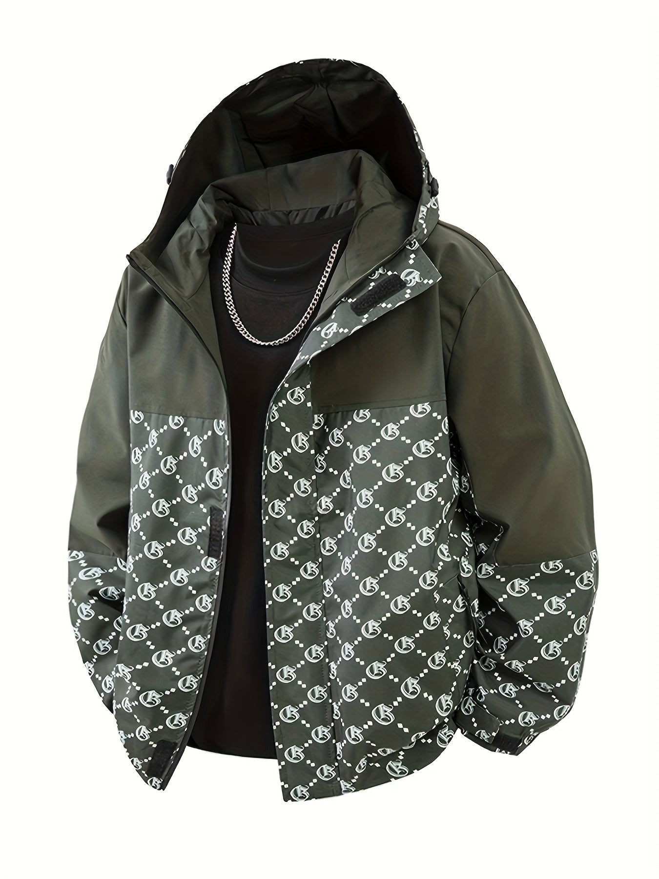 Giacca da Uomo con Cappuccio | Vestibilità Regular | Giacca a Vento con Zip | Look Casual Outdoor