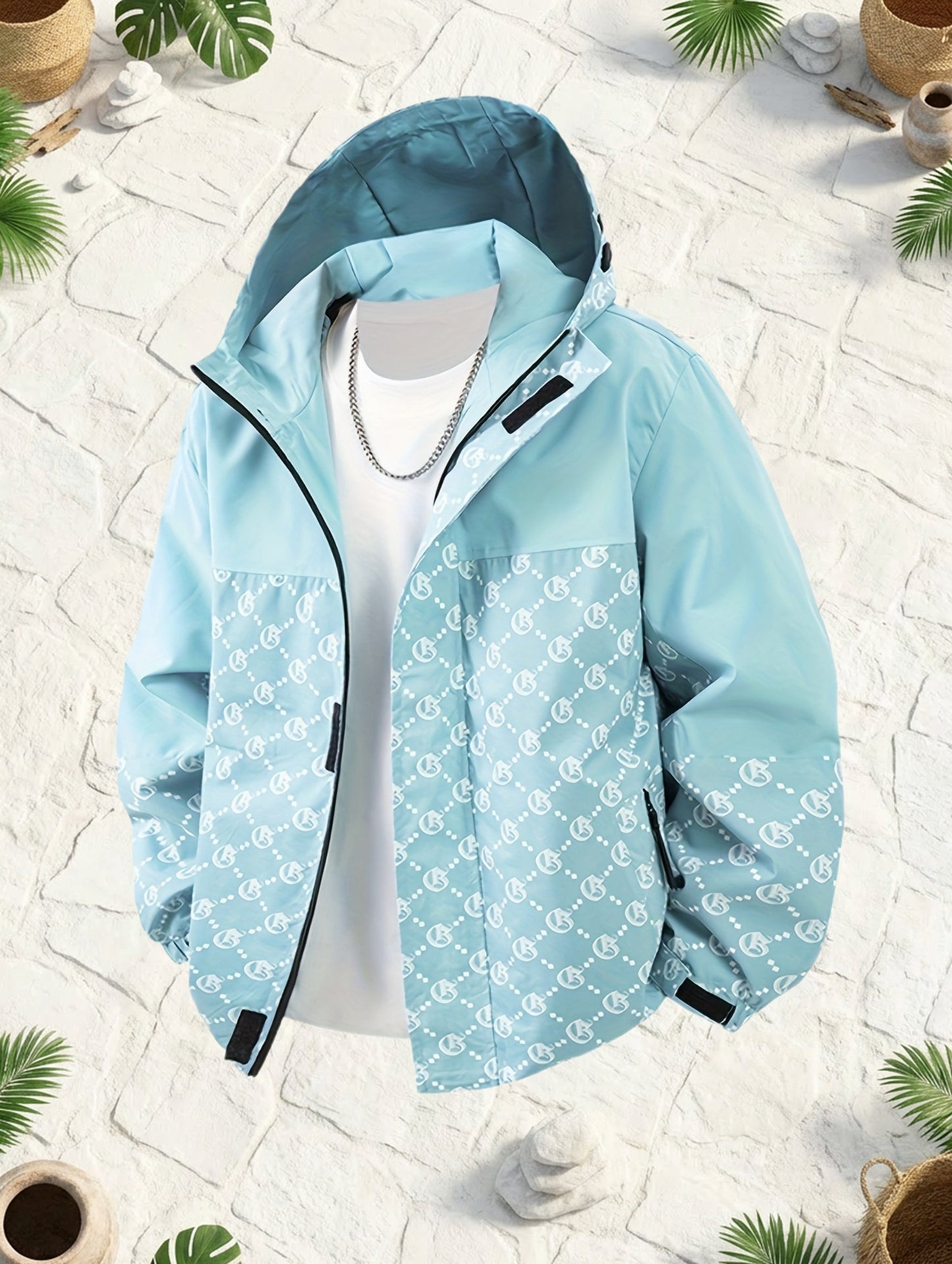 Giacca da Uomo con Cappuccio | Vestibilità Regular | Giacca a Vento con Zip | Look Casual Outdoor