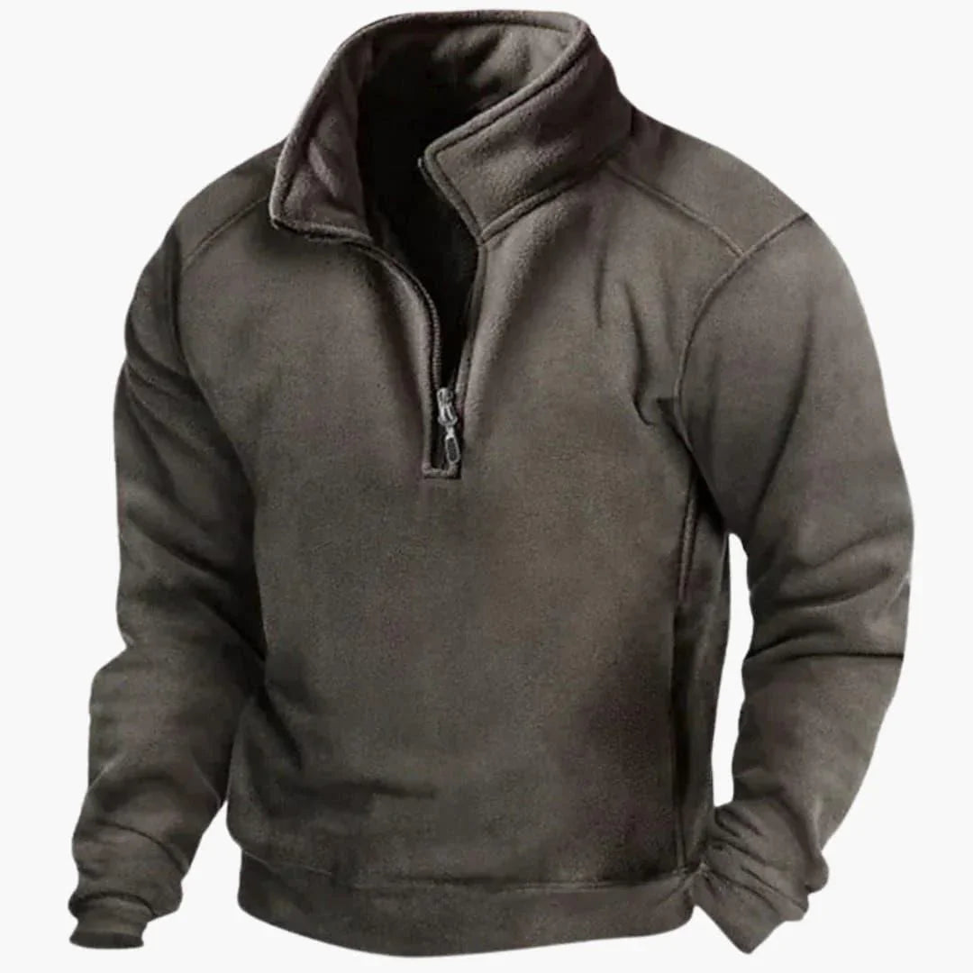 Giacca da uomo in fleece con mezza zip