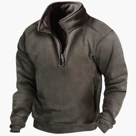 Giacca da uomo in fleece con mezza zip