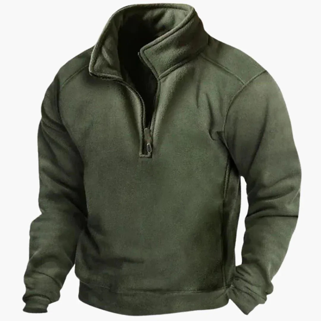 Giacca da uomo in fleece con mezza zip