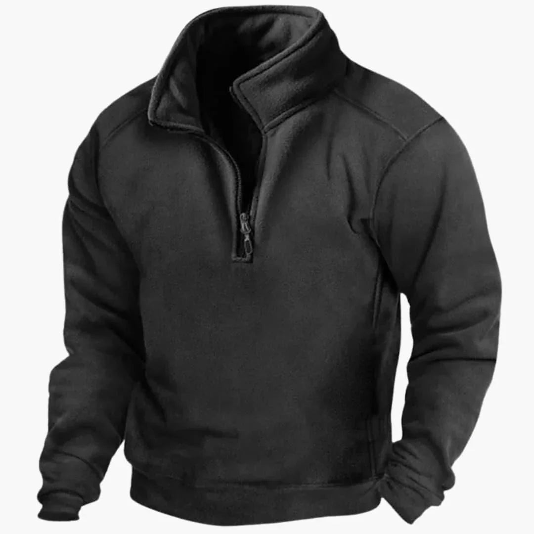 Giacca da uomo in fleece con mezza zip