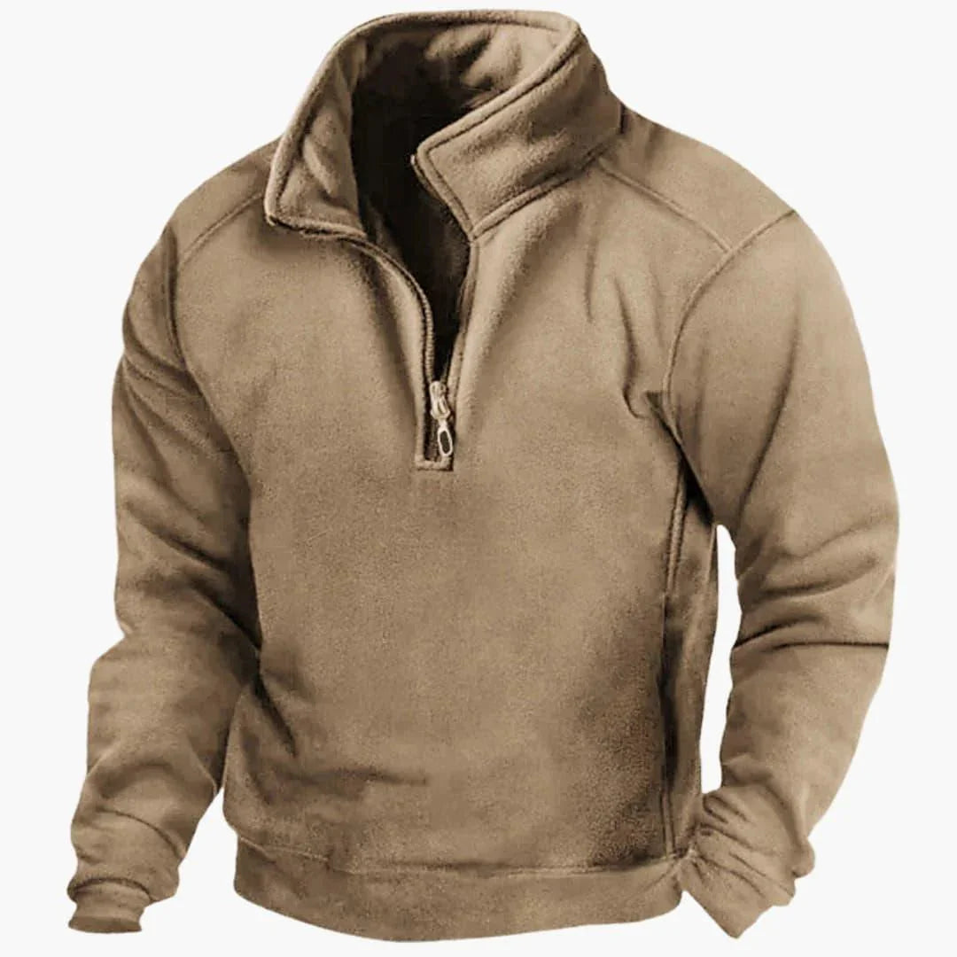 Giacca da uomo in fleece con mezza zip