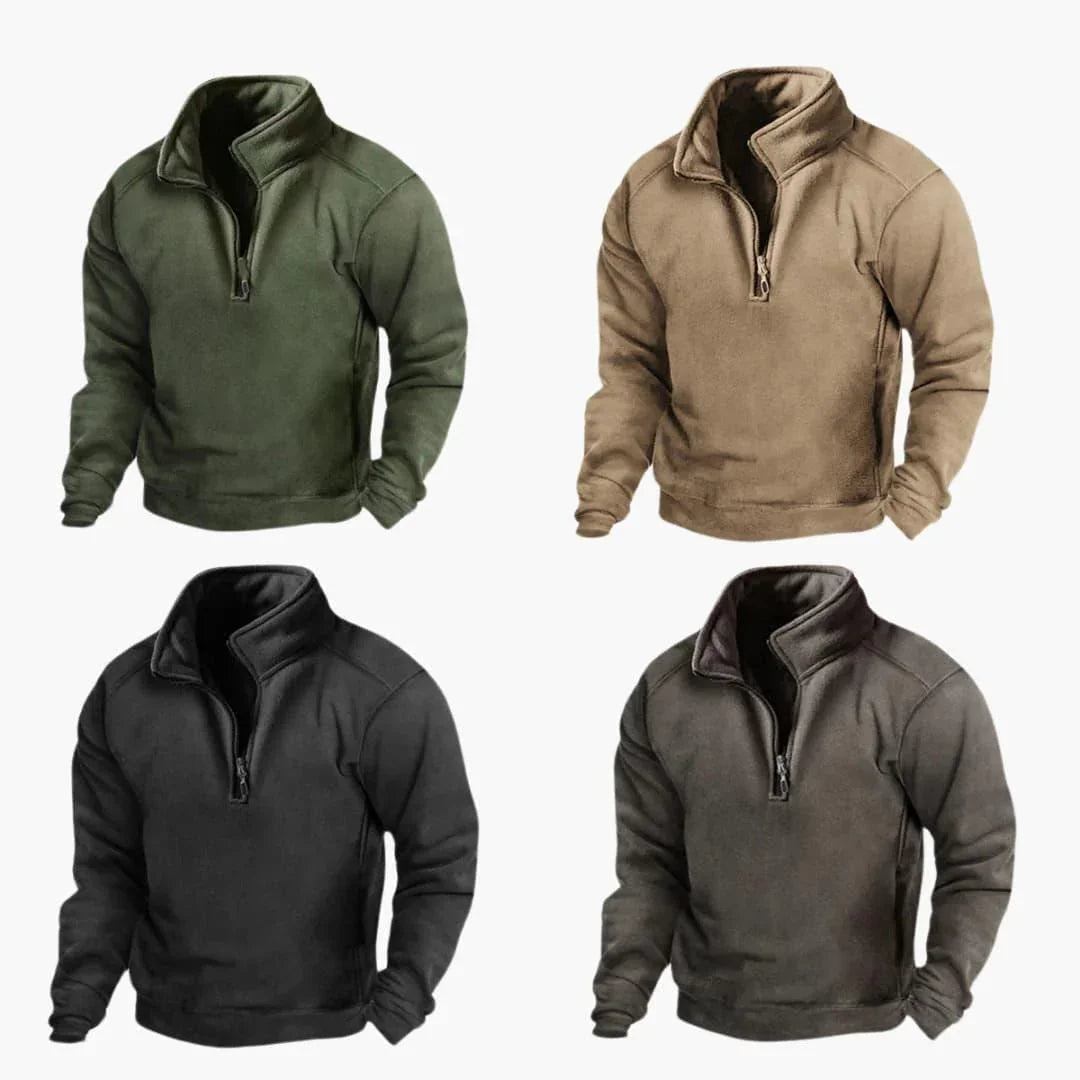 Giacca da uomo in fleece con mezza zip