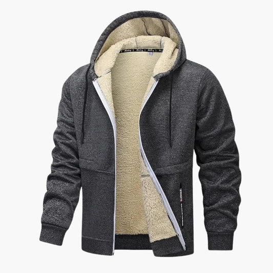 Giacca da Uomo in Fleece con Zip e Maniche Lunghe