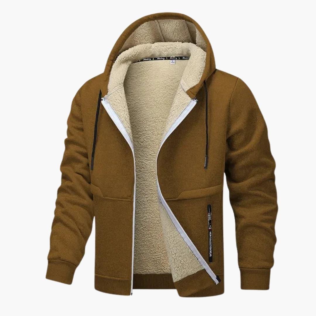Giacca da Uomo in Fleece con Zip e Maniche Lunghe