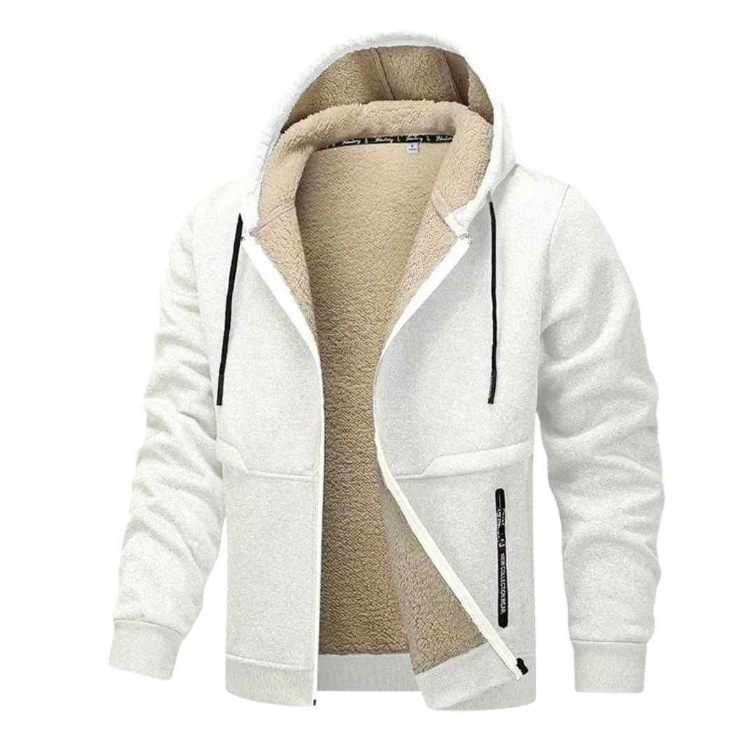 Giacca da Uomo in Fleece con Zip e Maniche Lunghe