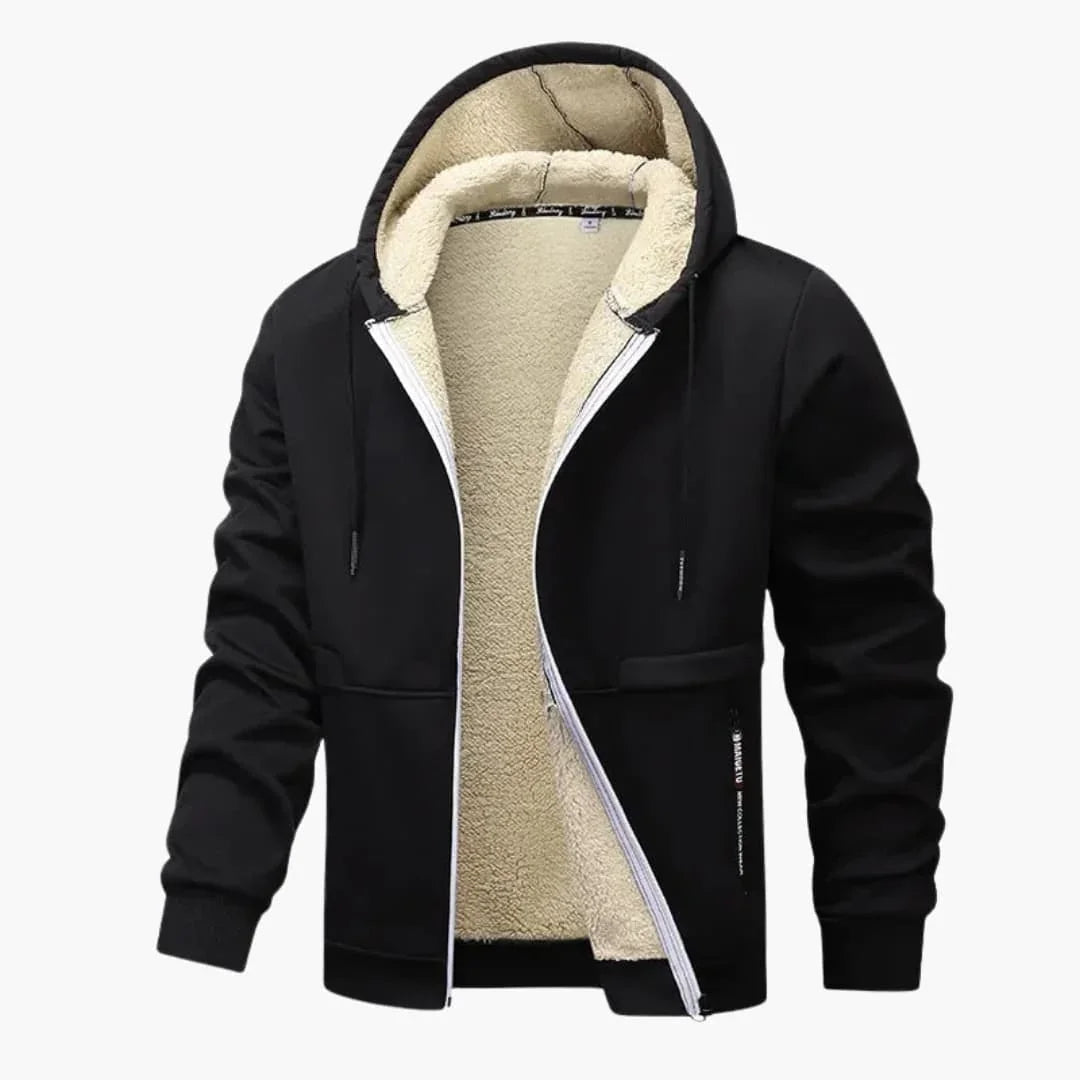 Giacca da Uomo in Fleece con Zip e Maniche Lunghe
