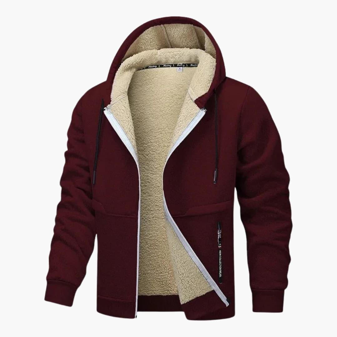 Giacca da Uomo in Fleece con Zip e Maniche Lunghe