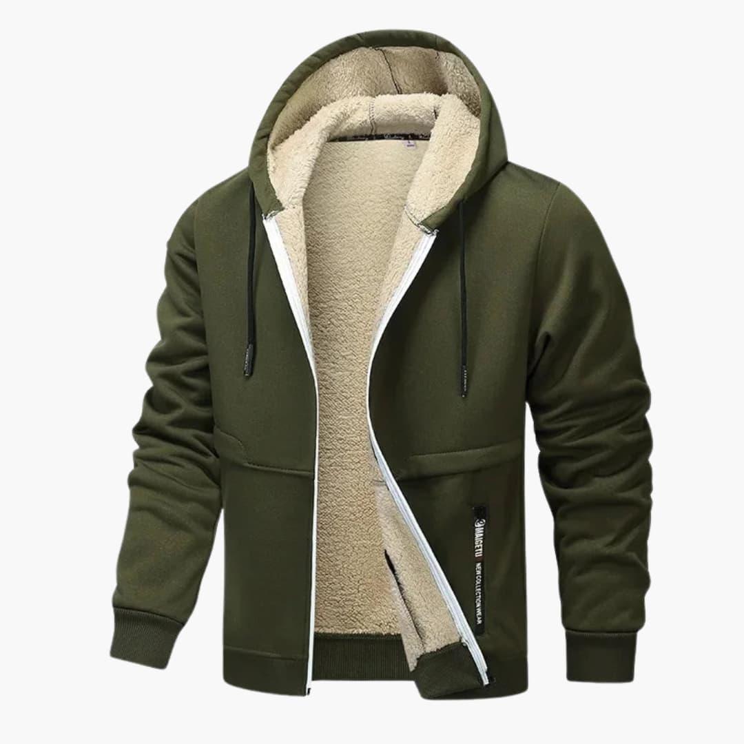 Giacca da Uomo in Fleece con Zip e Maniche Lunghe