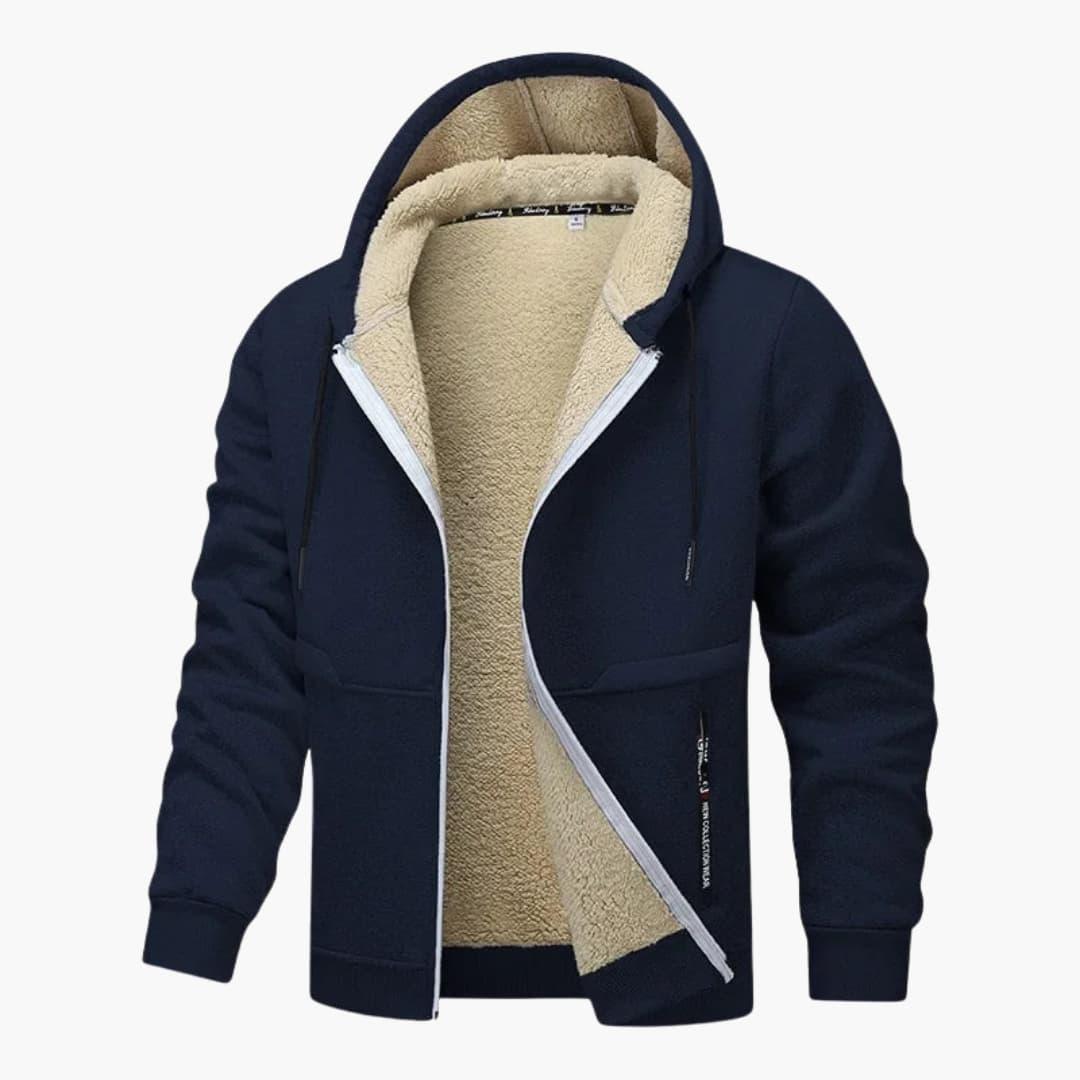 Giacca da Uomo in Fleece con Zip e Maniche Lunghe