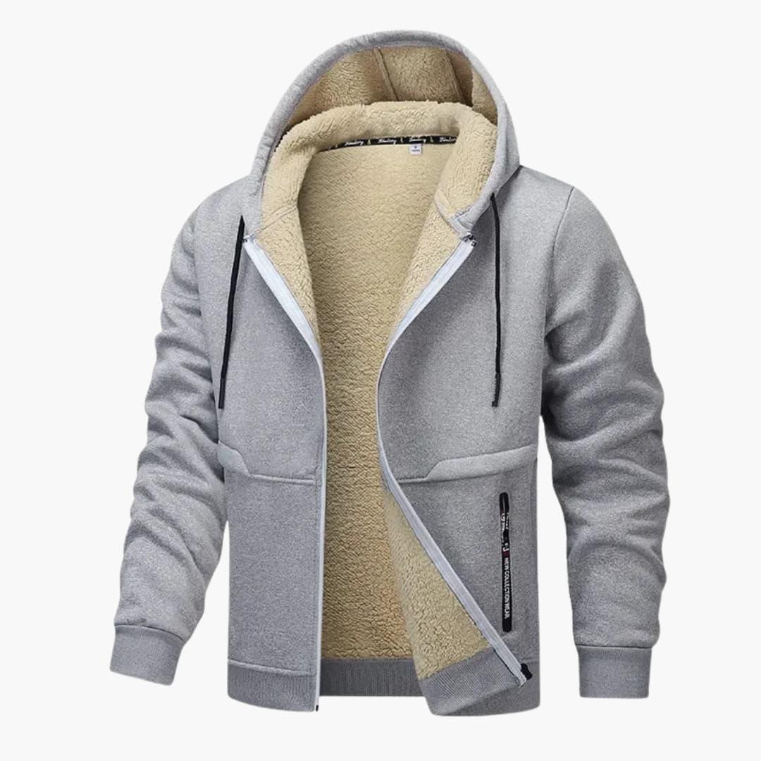 Giacca da Uomo in Fleece con Zip e Maniche Lunghe