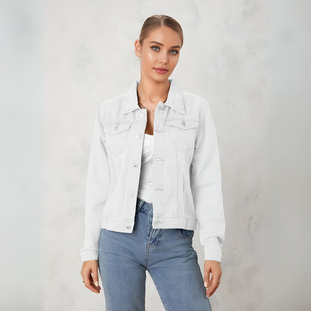 Giacca di jeans da donna vestibilità regular