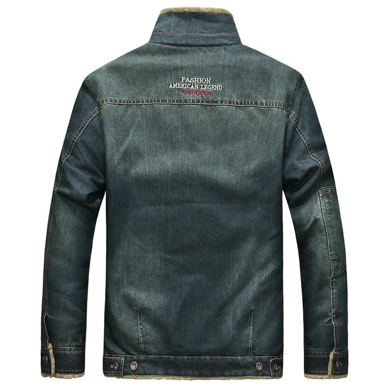 Giacca di Jeans Uomo con Fodera in Sherpa