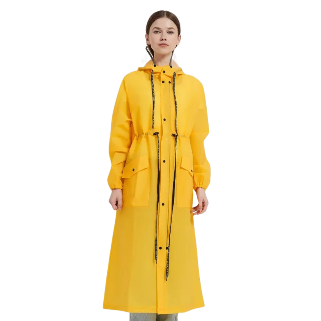Giacca impermeabile lunga da donna