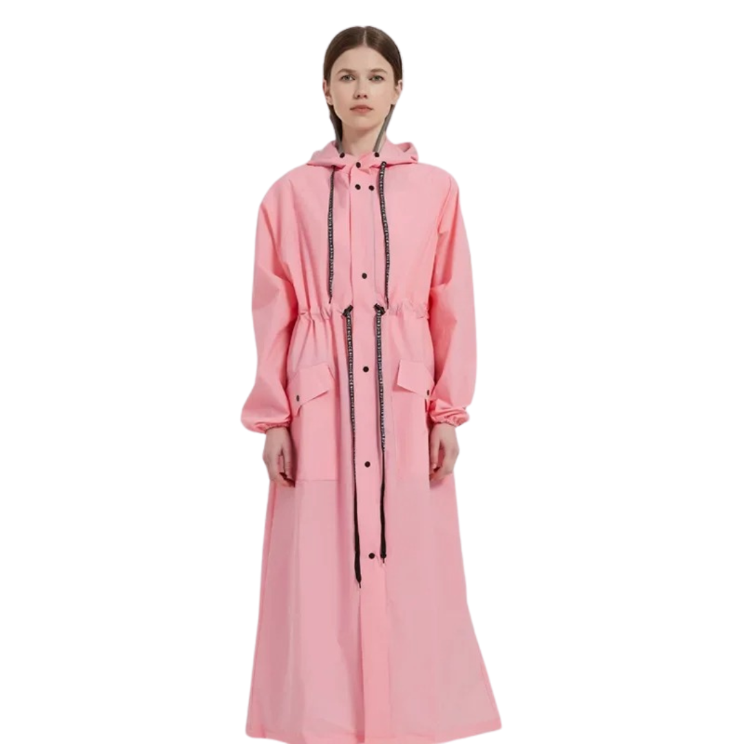 Giacca impermeabile lunga da donna