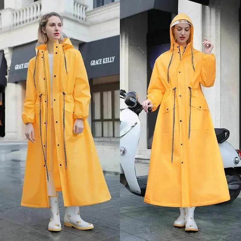 Giacca impermeabile lunga da donna