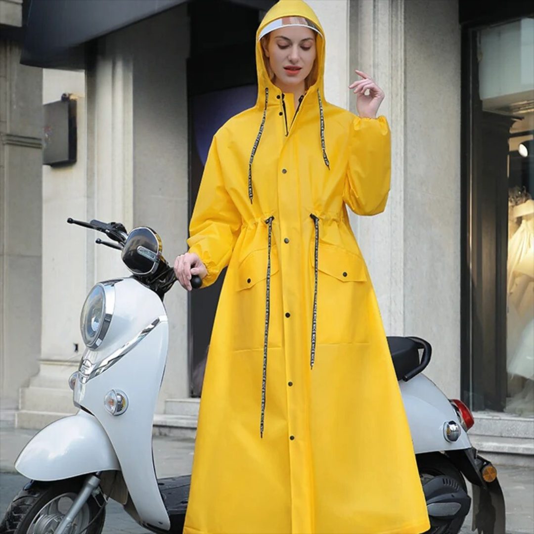 Giacca impermeabile lunga da donna