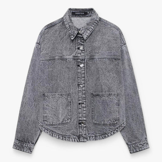 Giacca in Jeans Leggera da Donna - Giacca Mezza Stagione Traspirante per l'Uso Quotidiano