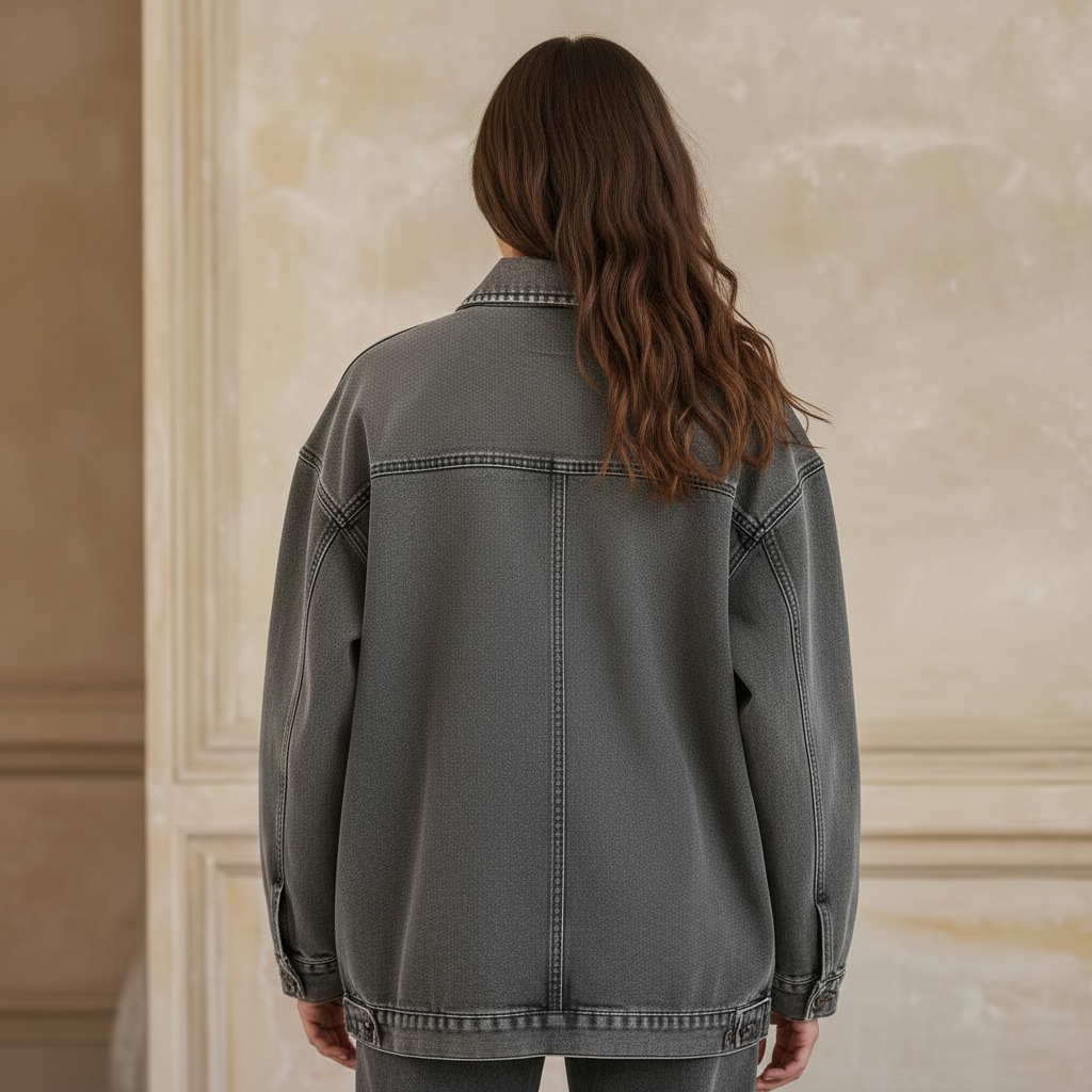 Giacca in Jeans Leggera da Donna - Giacca Mezza Stagione Traspirante per l'Uso Quotidiano