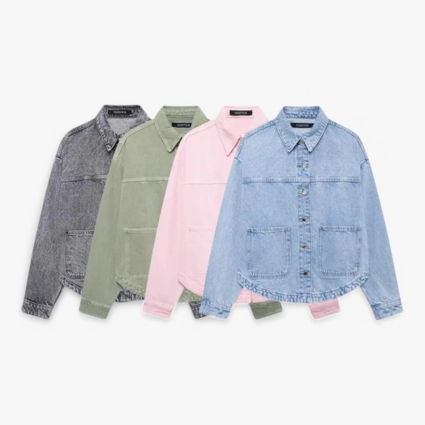 Giacca in Jeans Leggera da Donna - Giacca Mezza Stagione Traspirante per l'Uso Quotidiano