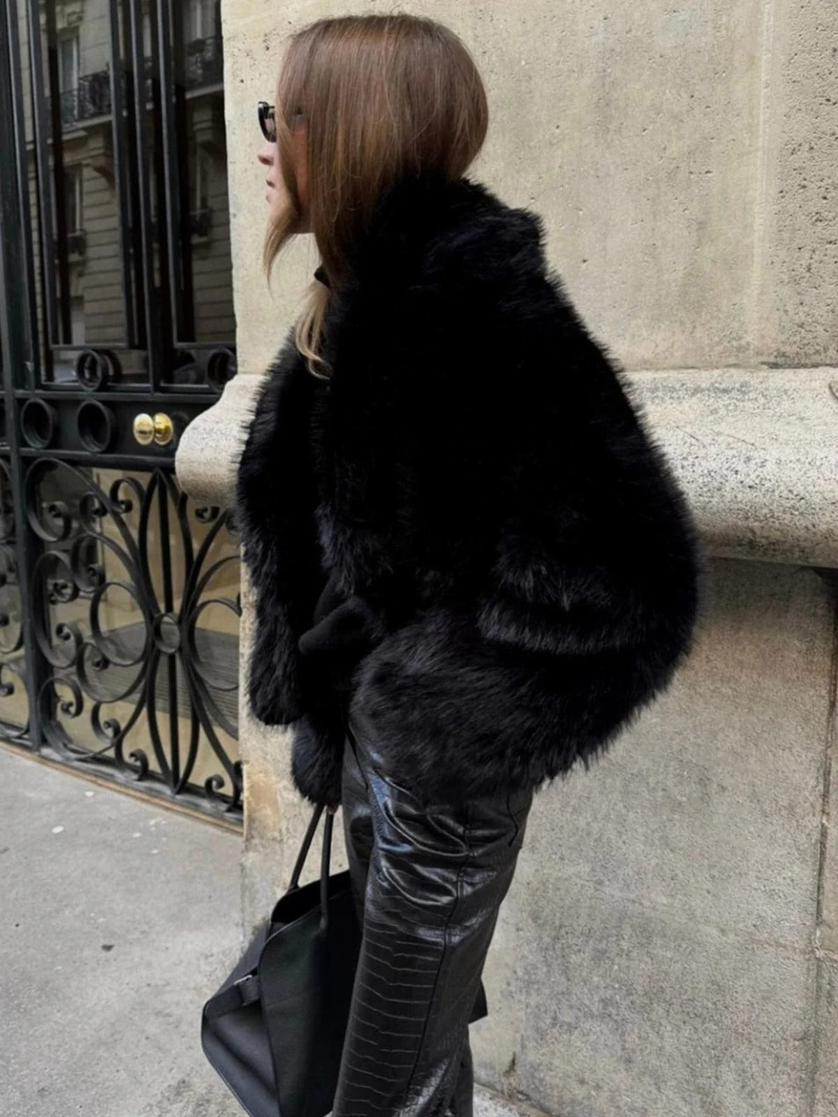 Giacca in pelliccia oversize da donna