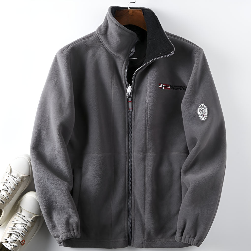 Giacca in pile outdoor casual da uomo