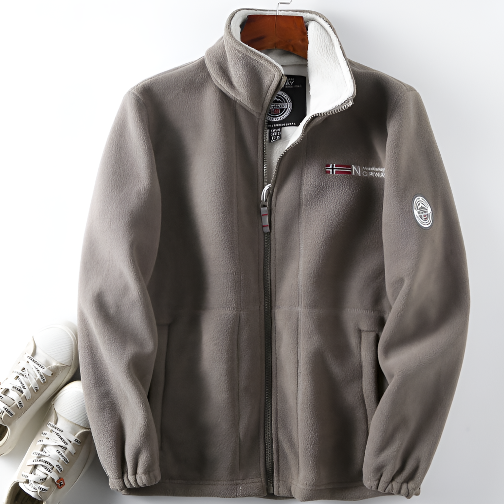 Giacca in pile outdoor casual da uomo