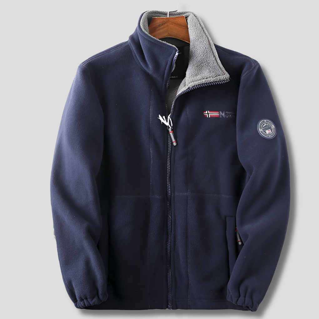 Giacca in pile outdoor casual da uomo