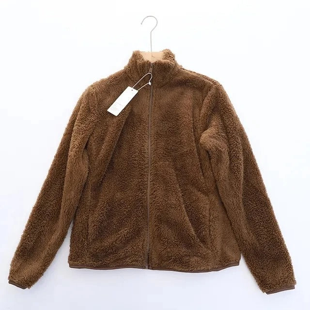 Giacca in pile reversibile da donna