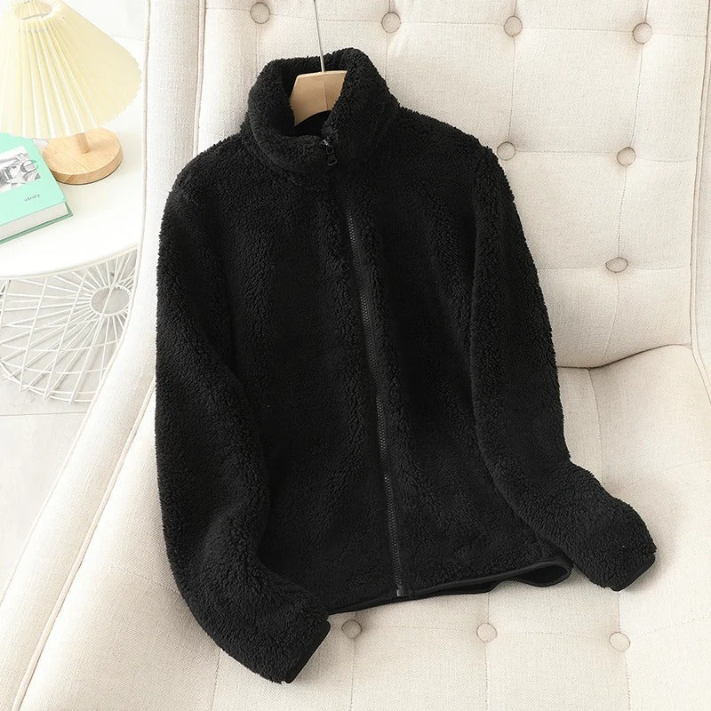 Giacca in pile reversibile da donna