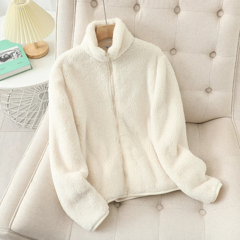 Giacca in pile reversibile da donna