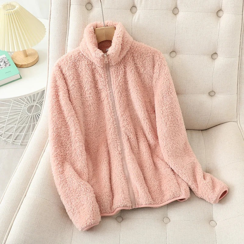 Giacca in pile reversibile da donna