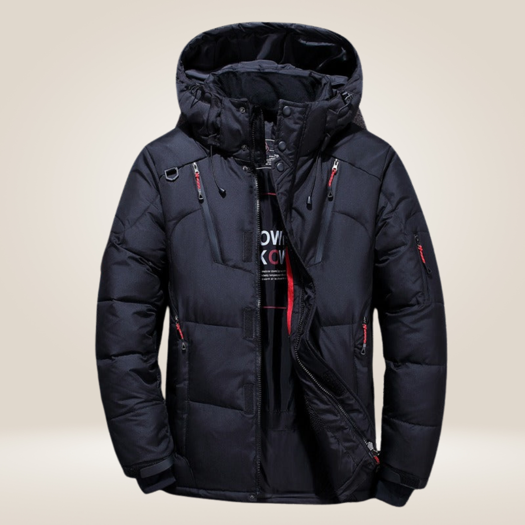 Giacca parka invernale da uomo – Cappotto impermeabile e antivento con spessa fodera in fleece